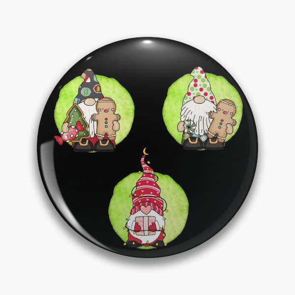 Item preview, Cute Christmas Gnomes Version 2 Green Background  designed and sold by Jennykies.