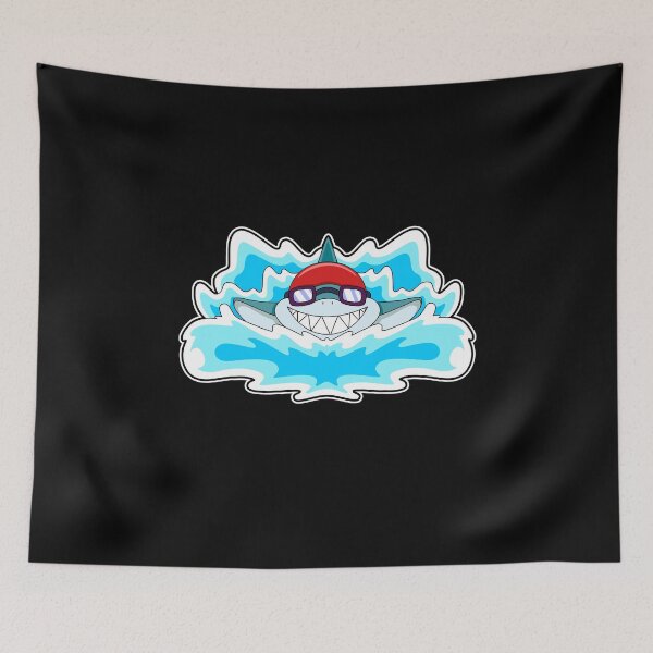 Item preview, Shark at Swimming with Swimming goggles designed and sold by Snabdesign84.