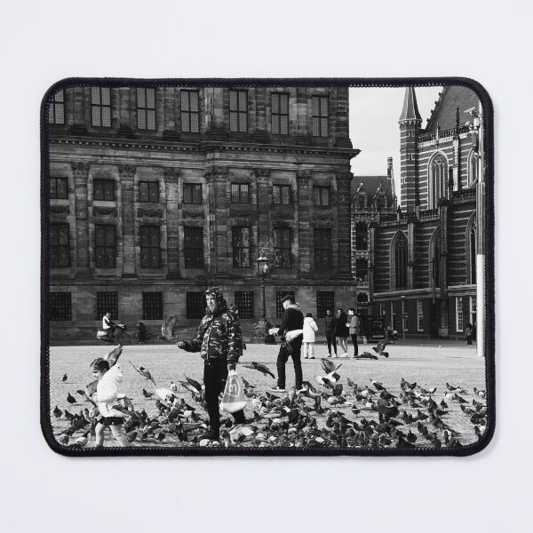 Item preview, Pigeons at Damrak, Amsterdam city. designed and sold by Noel Ali ⭐⭐⭐⭐⭐.