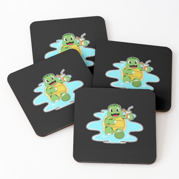 Item preview, Turtle with Drink in Water designed and sold by Snabdesign84.