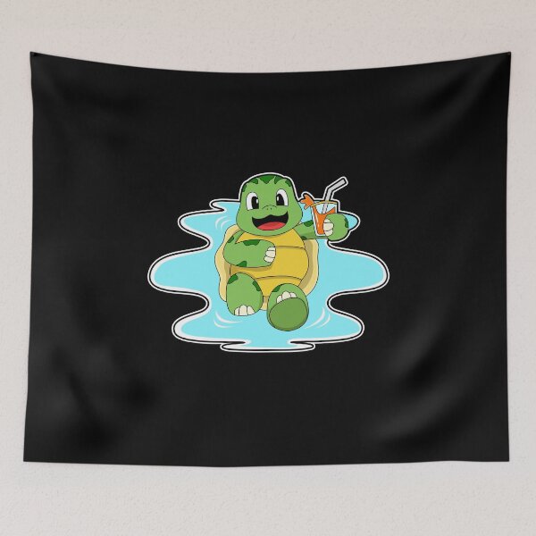 Item preview, Turtle with Drink in Water designed and sold by Snabdesign84.