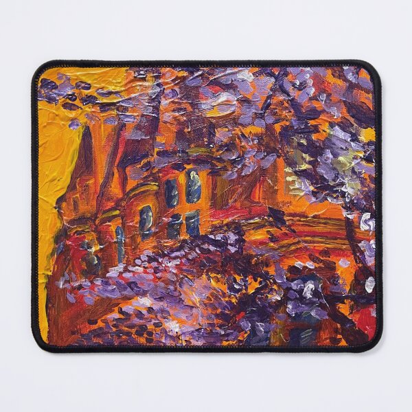Item preview, Brownstones Architecture Painting and Print designed and sold by Mackenzie Morgan Art.