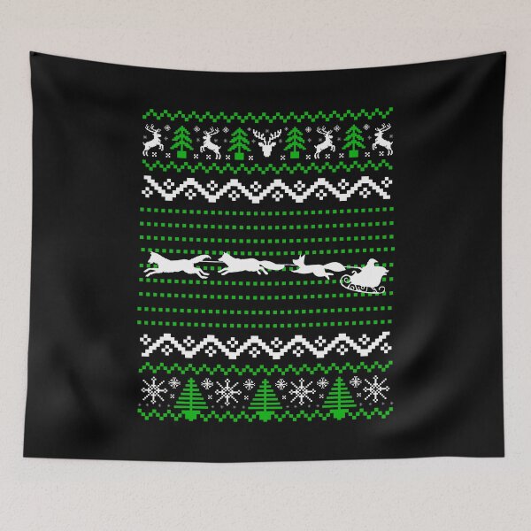 Item preview, Foxes Pulling Santa's Sleigh, Christmas Fox Pattern designed and sold by ACC .