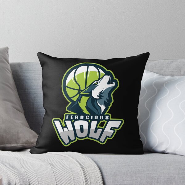 Item preview, Ferocious Wolf with Basketball designed and sold by PRIVARSHU.