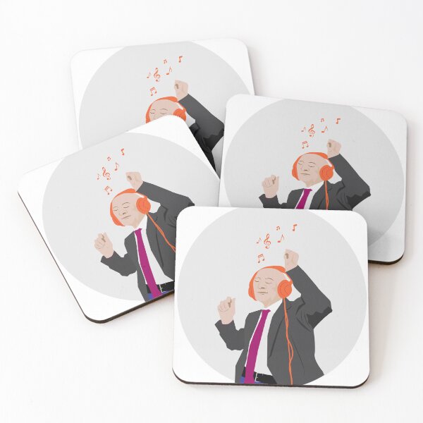Item preview, Happy Senior Man Listening to Music on Headphones designed and sold by deeplaxman.