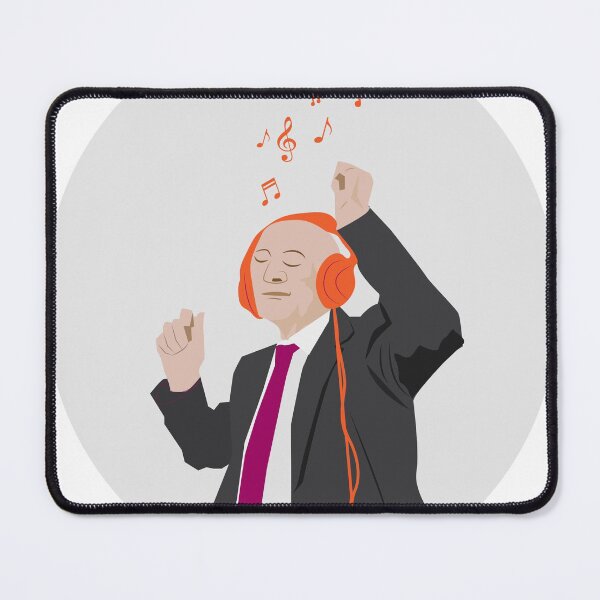 Item preview, Happy Senior Man Listening to Music on Headphones designed and sold by deeplaxman.