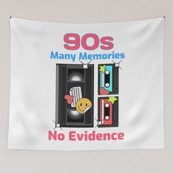 Item preview, 90s Sarcastic Nostalgia Vhs Cassette T-Shirt90s, Many Memories No Evidence, VHS Cassette designed and sold by DartGarrick.