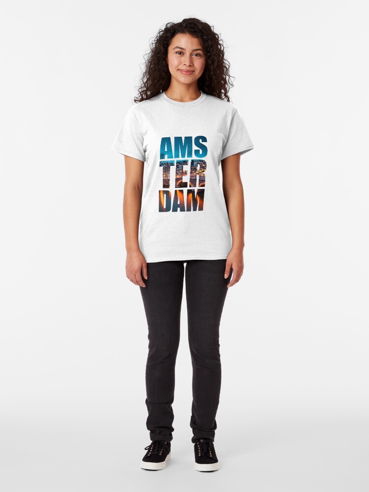 Alternate view of Amsterdam at night Classic T-Shirt