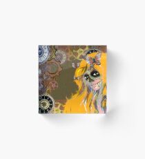 Sugar Skull Girl Day of Dead by LeahG Acrylic Block