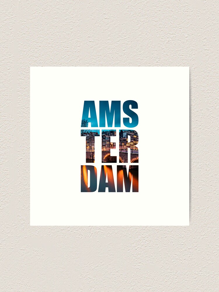 Alternate view of Amsterdam at night Art Print