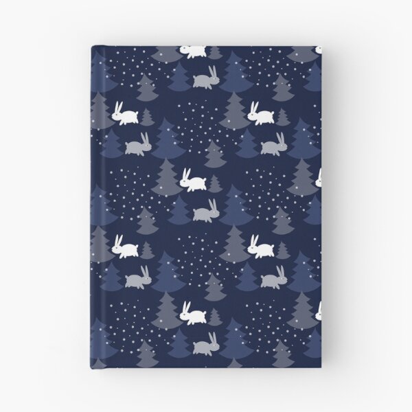 Item preview, Blue Christmas Trees with Snow Rabbits Seamless Pattern designed and sold by Trinket-Trickster.