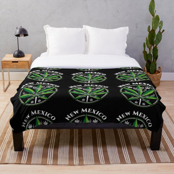 Aperçu de l'œuvre Sticker Rond Feuille de Ganja de cannabis médical de cannabis légal des Etats-Unis Nouveau-Mexique créée et vendue par NoMatterLab.