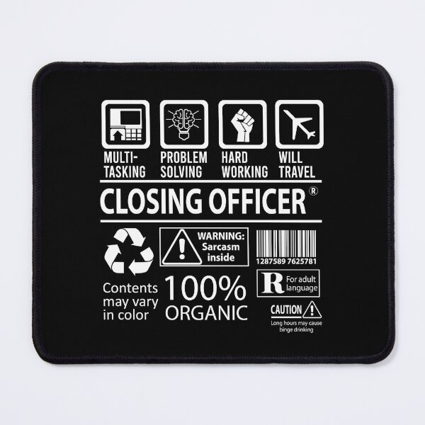 Item preview, Closing Officer T Shirt - MultiTasking Certified Job Gift Item Tee designed and sold by killingworthhi.
