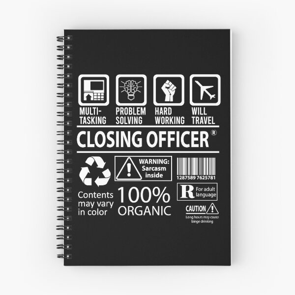 Item preview, Closing Officer T Shirt - MultiTasking Certified Job Gift Item Tee designed and sold by killingworthhi.