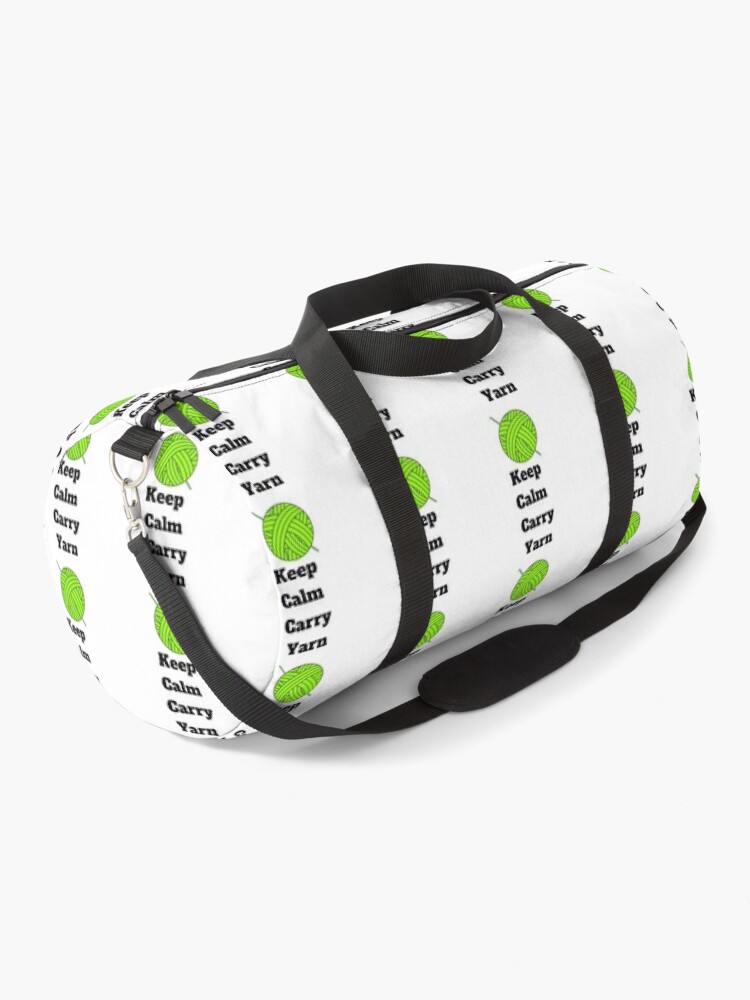 Keep Calm And Carry Yarn Knitting Crochet' Duffle Bag