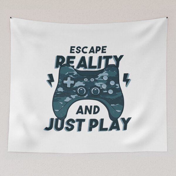 Item preview, Joystick Controllers T-ShirtEscape Reality and just play designed and sold by DartGarrick.
