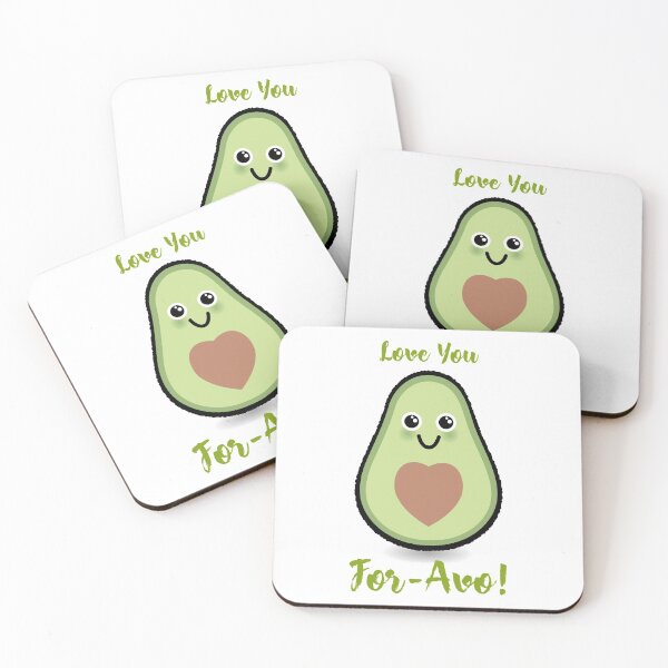 Item preview, Love You For-Avo! Funny Avocado Fruit. Cute Cartoon Avocado designed and sold by PrintNJoy.