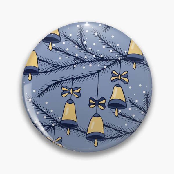 Item preview, Golden Jingle Bells Seamless Pattern designed and sold by Trinket-Trickster.