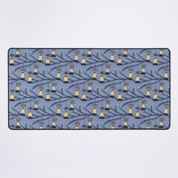 Item preview, Golden Jingle Bells Seamless Pattern designed and sold by Trinket-Trickster.