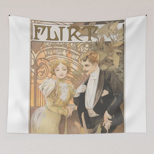 Aperçu de l'œuvre Alphonse Mucha Flirt Biscuits créée et vendue par Pinkmagenta.