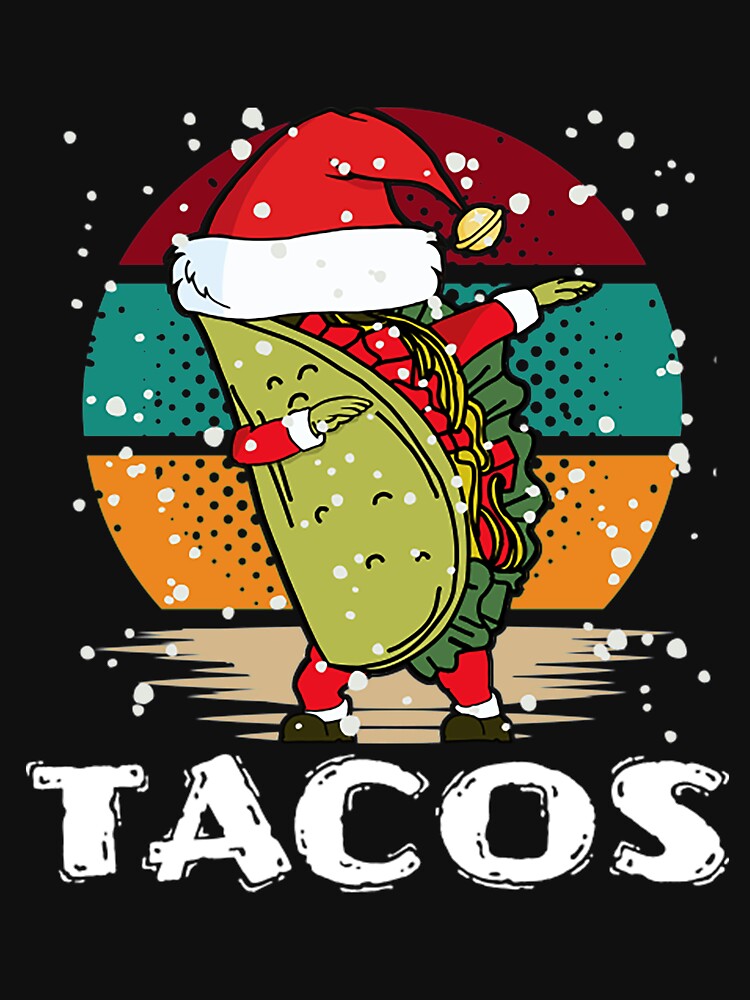 Disover Tacos T-ShirtFunny Dabbing Tacos Santa Christmas Dab Xmas T-Shirt