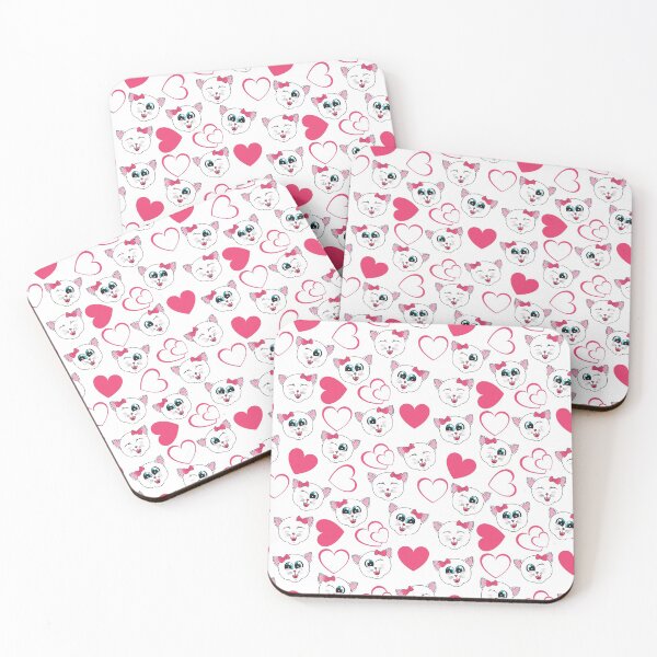 Item preview, Cat Valentines Day Pattern, Cat pattern designed and sold by patternme.