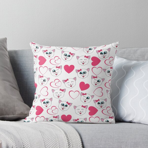 Item preview, Cat Valentines Day Pattern, Cat pattern designed and sold by patternme.