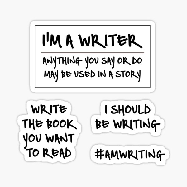 Writer Sticker, Writing, Writers Block, Writer, Writer Gift, Writer Gifts,  Write Lover, Gift for Writers, Gifts for Writers, Gift for Writer Sticker  for Sale by Brenda Hernandez