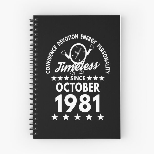 Item preview, October Birthday Timeless Person -1981 - White Text designed and sold by MoonsmileProd.