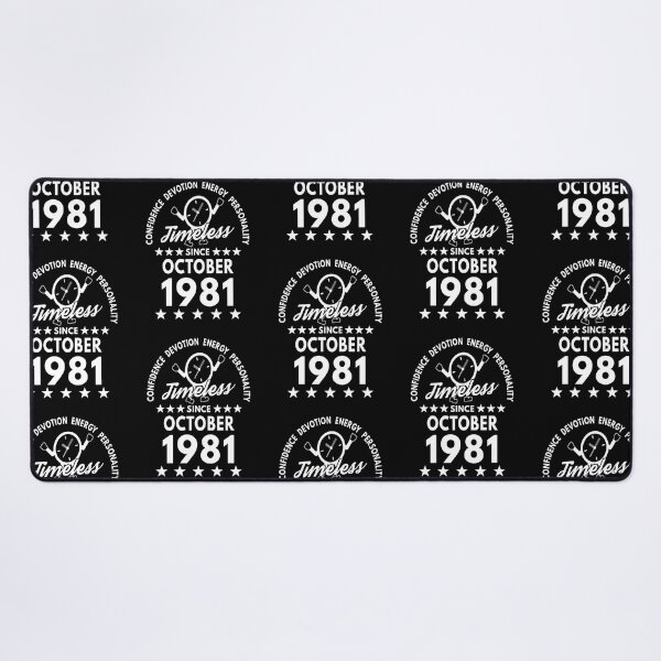 Item preview, October Birthday Timeless Person -1981 - White Text designed and sold by MoonsmileProd.