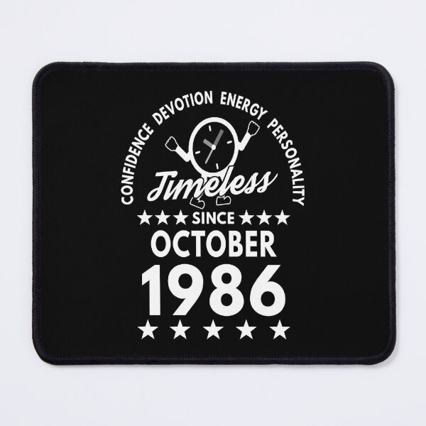 Item preview, October Birthday Timeless Person -1986 - White Text designed and sold by MoonsmileProd.