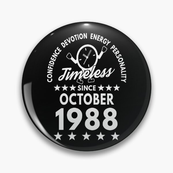 Item preview, October Birthday Timeless Person -1988 - White Text designed and sold by MoonsmileProd.