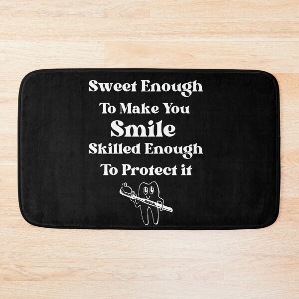 Item preview, sweet enough to make you smile skilled enough to protect it- 	funny dental hygienist quote designed and sold by Luna  Shirts⭐⭐⭐⭐⭐.