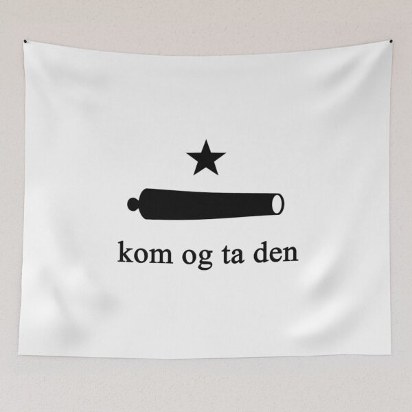 Item preview, «kom og ta den»-flagget (Norwegian Come and Take It Flag) designed and sold by JonathanR1994.