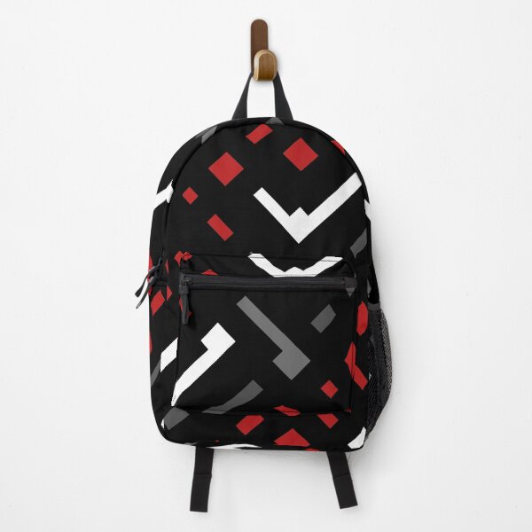 Item preview, vintage square seamless pattern with gray and red colors with black background designed and sold by Ferit Kurt.