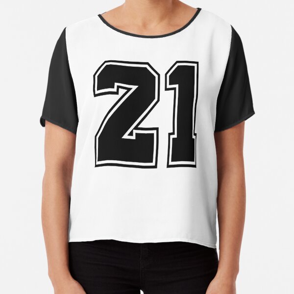 Number 21 Shirt Sports Player Number BACK Of Shirt Only