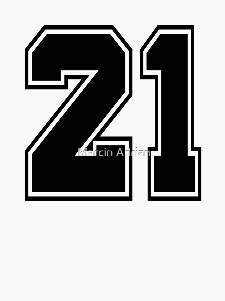 "21 American Football Classic Vintage Sport Jersey Number for american