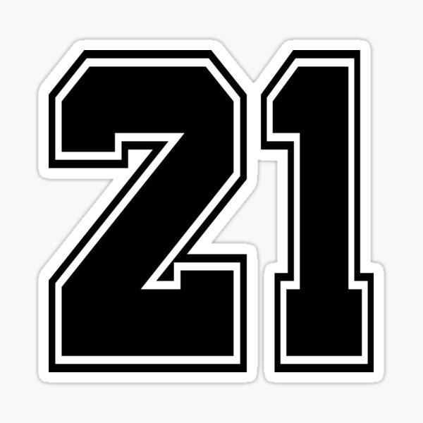 Back Number 21 Stickers for Sale