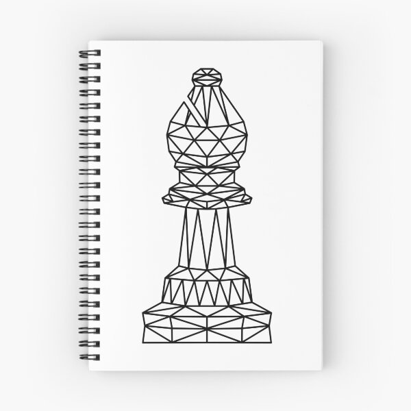 Item preview, Geometric black chess bishop designed and sold by felinefeelings.