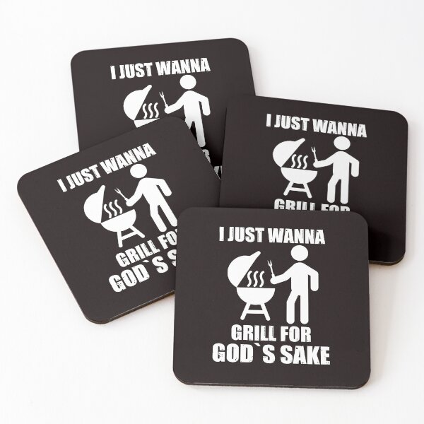 Item preview, I JUST WANNA GRILL FOR GOD`S SAKE designed and sold by starcc01.