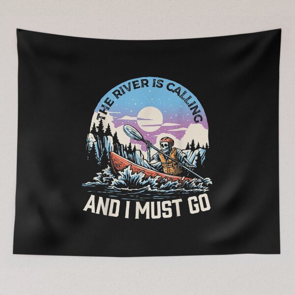 Item preview, Kayak The River Is Calling and I Must Go Skeleton designed and sold by Decker21.