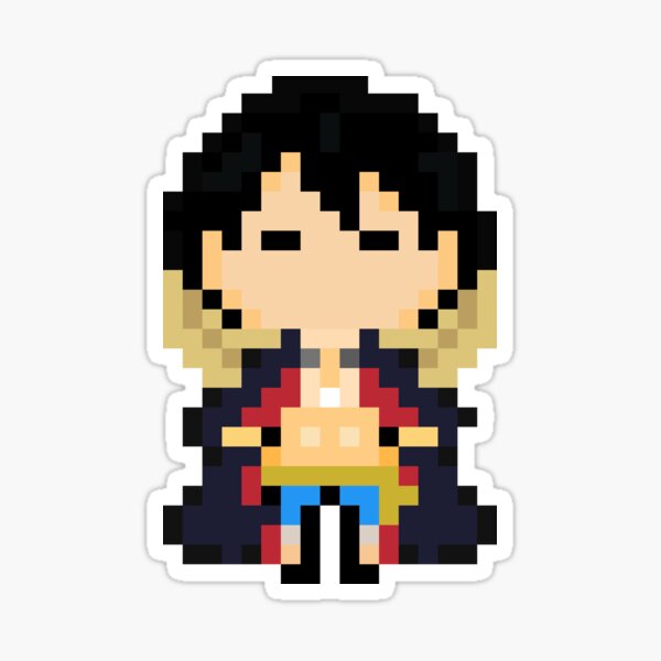 One Piece Luffy pixel art, pattern  Anime pixel art, Pixel art grid, Pixel  art templates