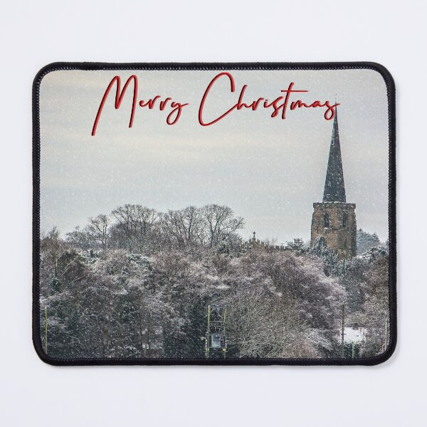 Item preview, #233 A snowy winter photo scene of St Andrews church in the village of Kegworth designed and sold by phutball.