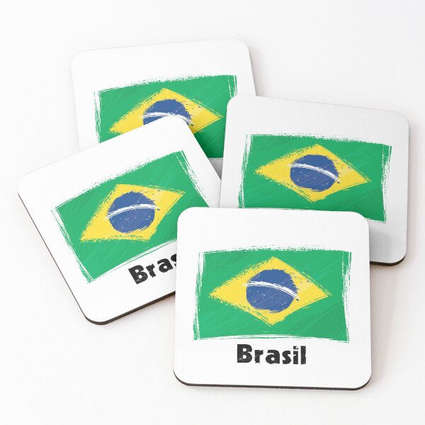 Item preview, Brazil Flag - Painted - Brasil Slogan designed and sold by hijackhippo.