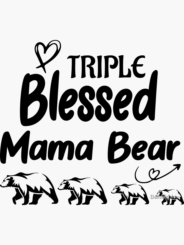 Mama Bear Women Christmas Red Plaid Pajama Family' Sticker