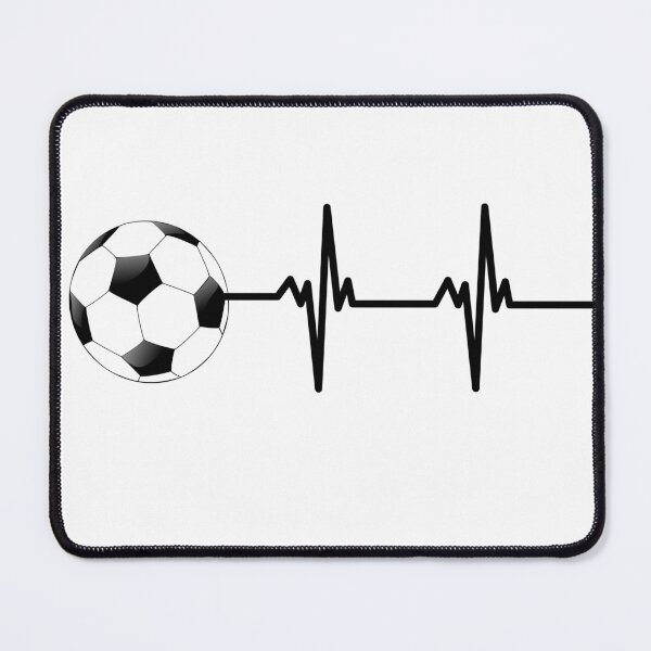 Item preview, Soccer Heartbeat T-Shirt - Soccer Ball Heartbeat Tee, mug, stickers, bags designed and sold by BraveNewDesigns.