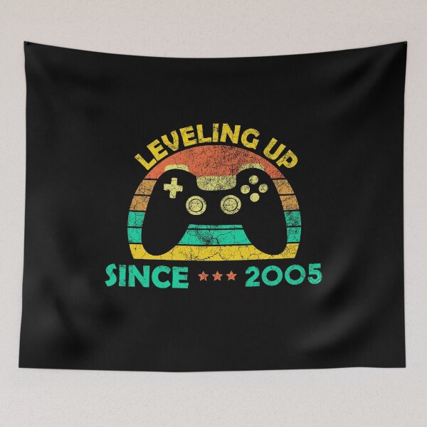 Artikelvorschau, Geboren 2005, Levelaufstieg seit 2005 Gamers Geburtstagsgeschenk entworfen und verkauft von Wadia Hamda.