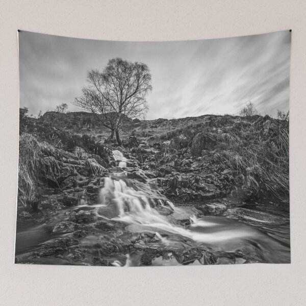 Item preview, Lonely Tree At The Edge Of The River (B&W) designed and sold by LluniauDafyddEm.
