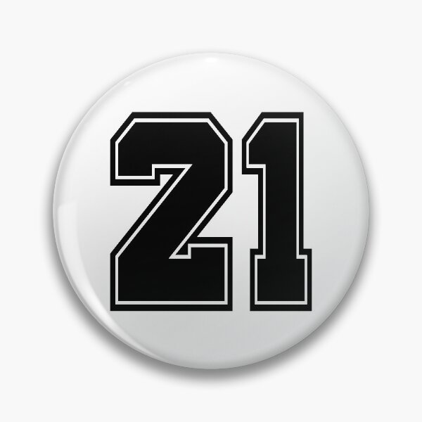 Item preview, 21 American Football Classic Vintage Sport Jersey Number for american football, baseball or basketball 21 jersey number, 21 Jersey Number, 21 jersey, 21 numbers on the back designed and sold by Marcin Adrian.