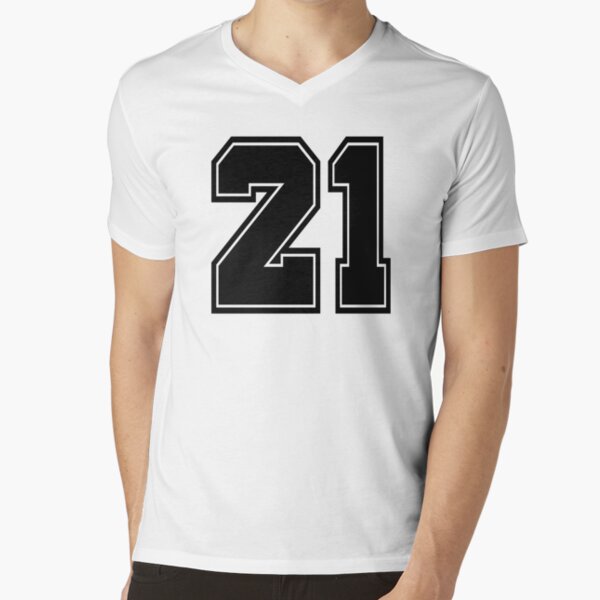  Number 21 Shirt Football Baseball Jersey Uniform Back Print  T-Shirt : Clothing, Shoes & Jewelry